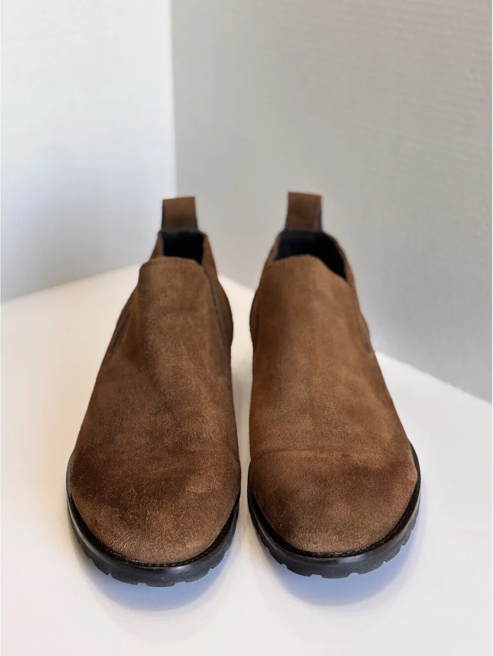 Bacco Bucci Studio Meredith Men's Brown Suede Pull On Casual Ankle Boots Size 12